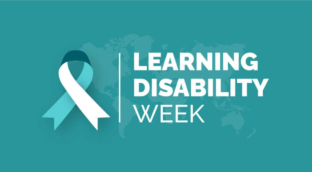 Learning Disabilities Week overlaid on top of a world map