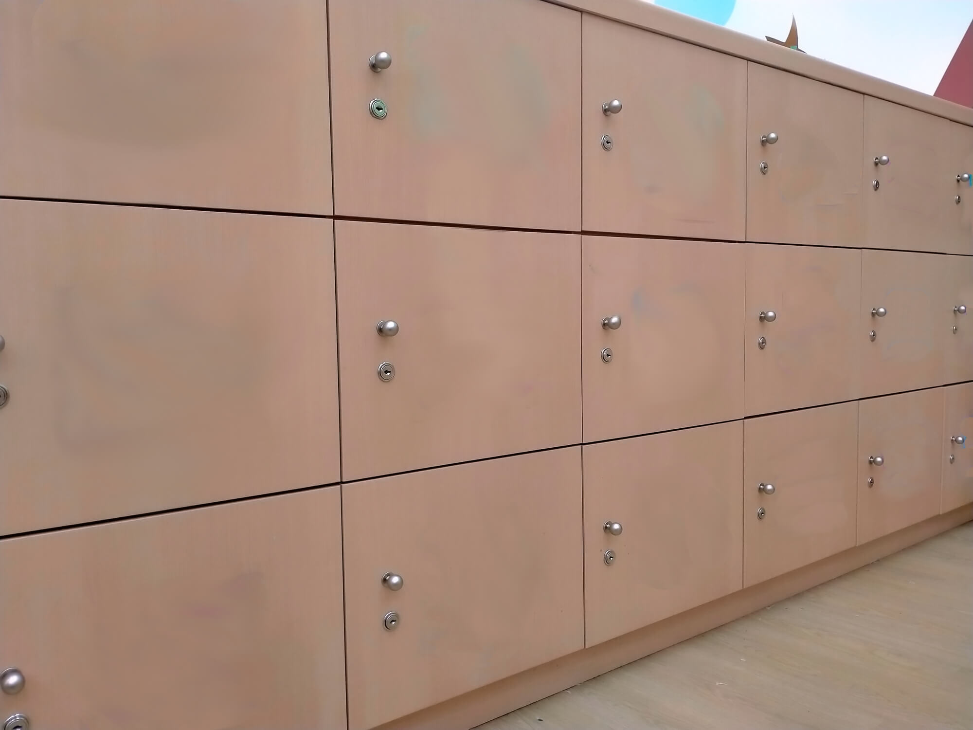 wooden office lockers