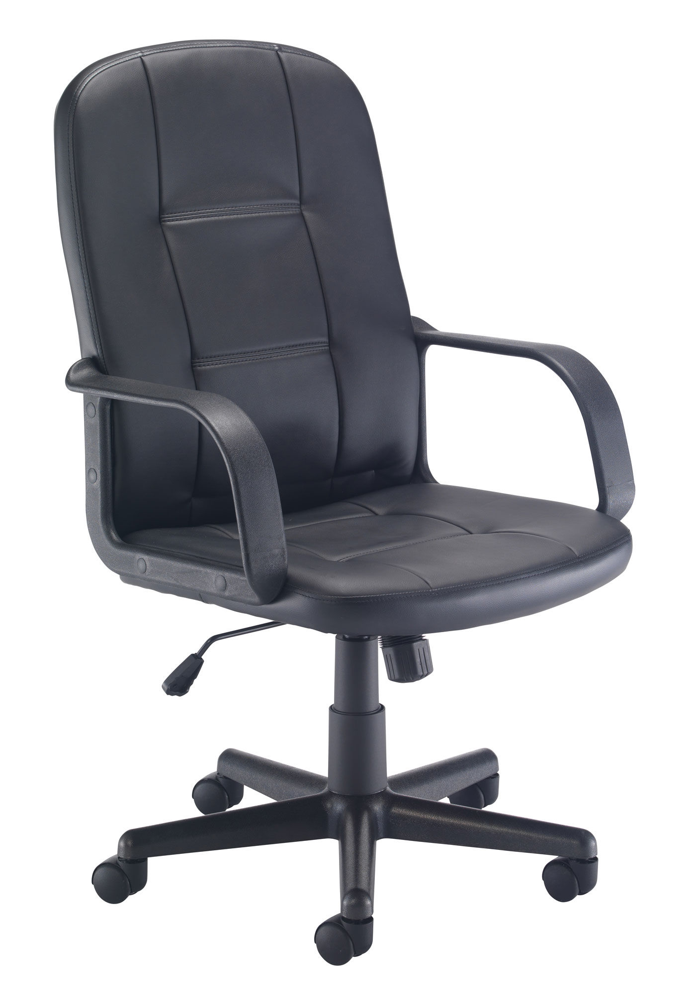 Jack Ii Faux Leather Executive Swivel Office Chair With Fixed Arms