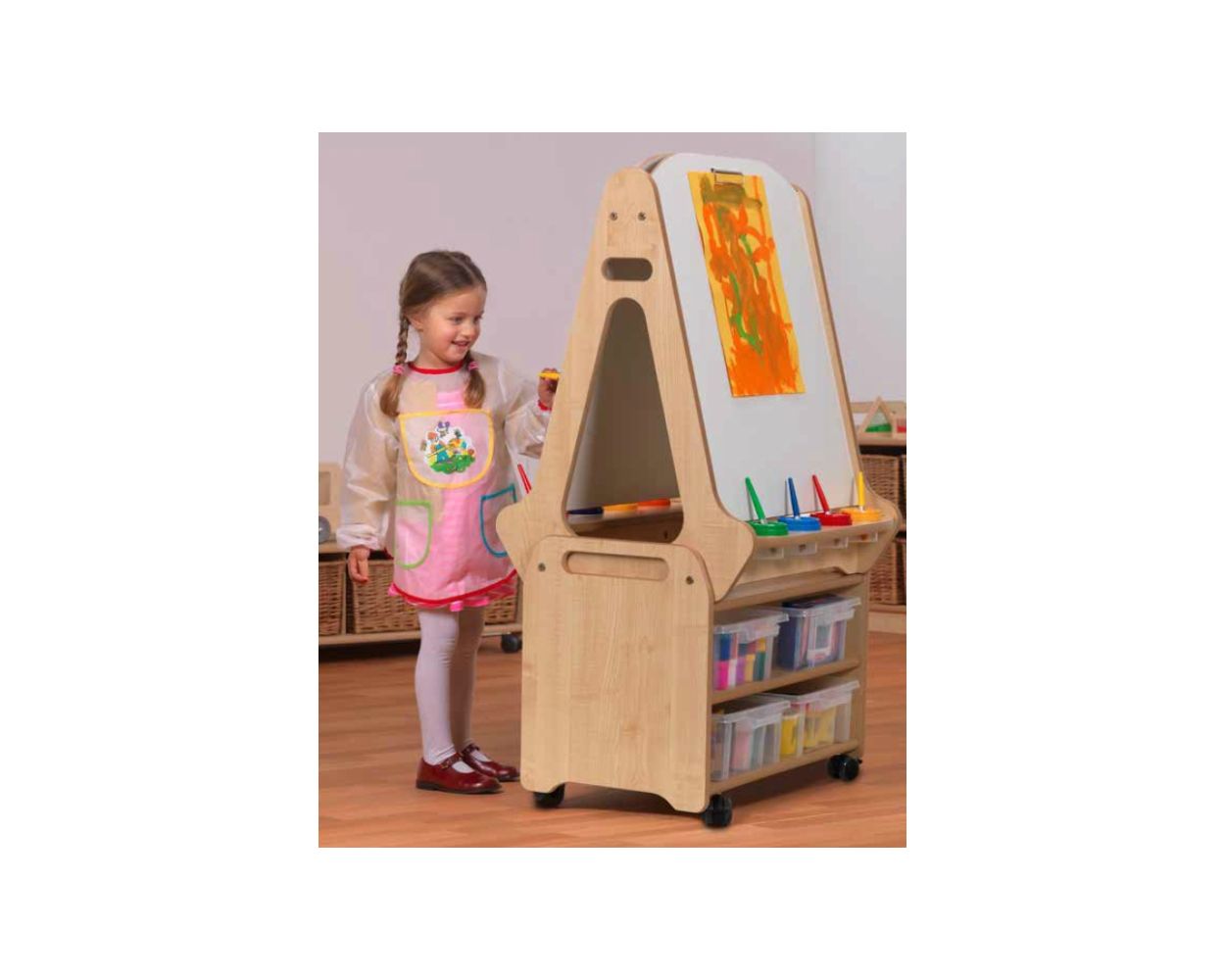 Double Sided 2 Station Easel Whiteboard Easel by Millhouse