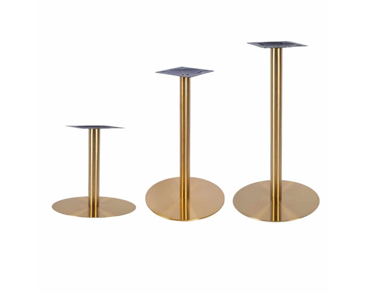 Zeus Vintage Brass Steel Small Table Base - Global Contract Furniture