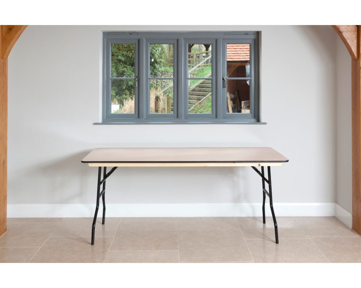 Rectangular Wooden Banqueting Folding Trestle Table - Mogo Direct