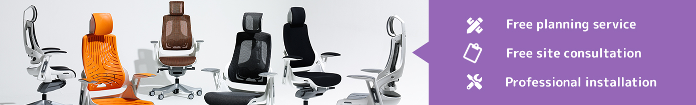A range of different coloured executive office chairs